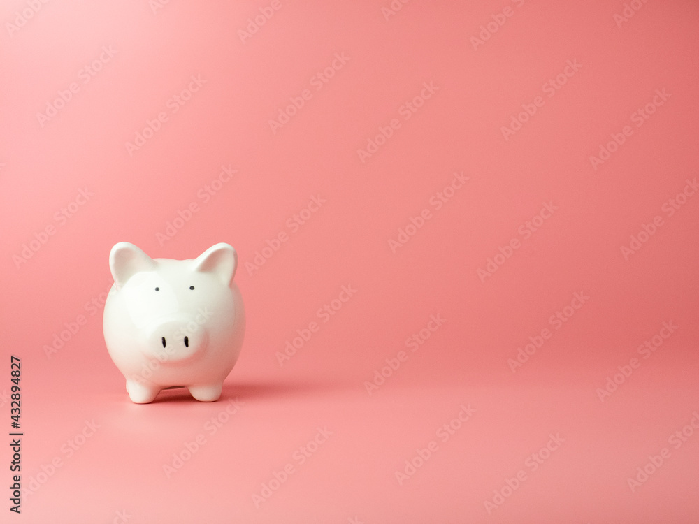 Piggy bank in pink background minimal style, Business, finance, investment, saving and corruption concept. Piggy bank in pink background minimal style, Business, finance, investment, saving and corruption concept.
