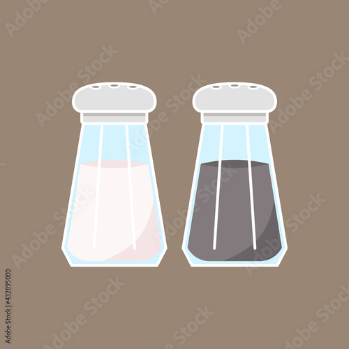 Salt and pepper vectors. Salt and pepper bottles.