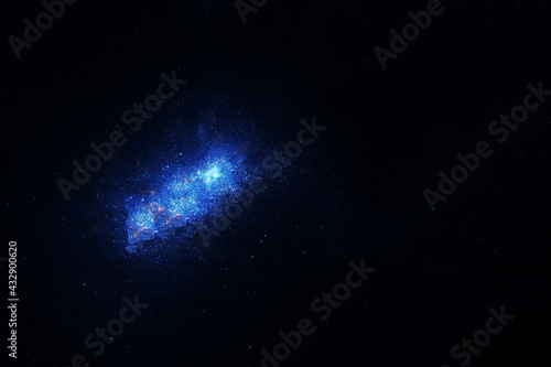 Blue space nebula. Elements of this image were furnished by NASA.