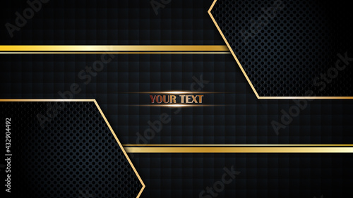 Abstract luxury dark with gold background