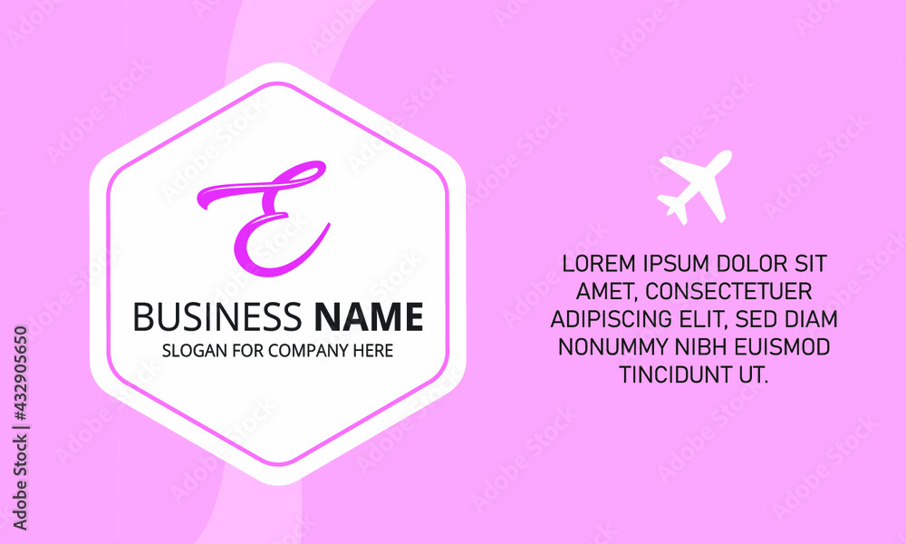 Simple Pink Business Background With Hexagon