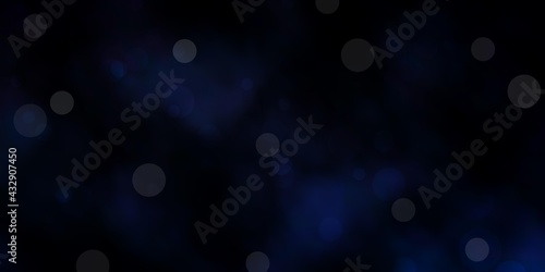 Dark BLUE vector pattern with circles.