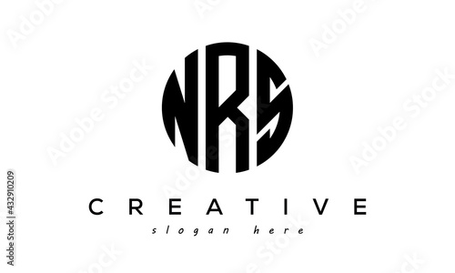 Letters NRS creative circle logo design vector photo