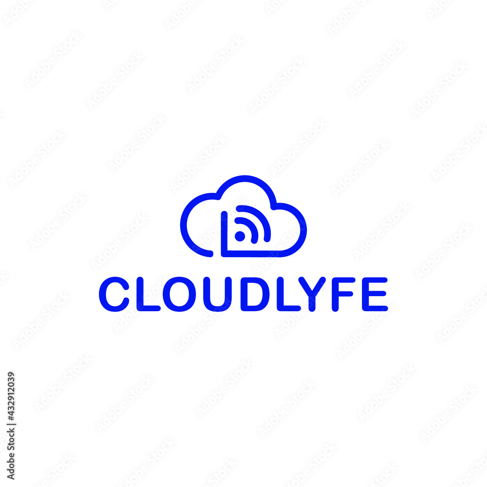 Obraz premium cloud logo tamplate design
