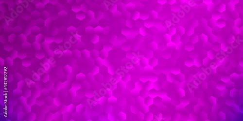 Light purple vector backdrop with a batch of hexagons. © Guskova