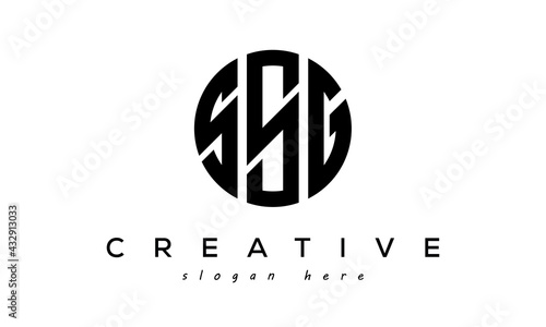 Letters SSG creative circle logo design vector photo