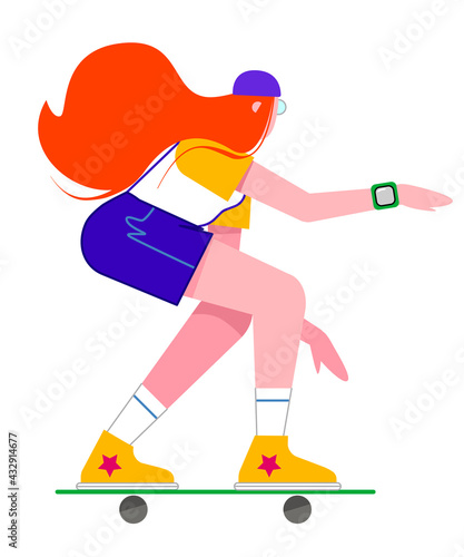 girl on a skateboard