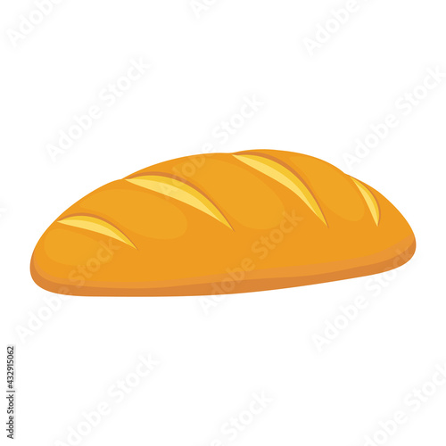 Cartoon vector illustration isolated object delicious flour food bakery bread