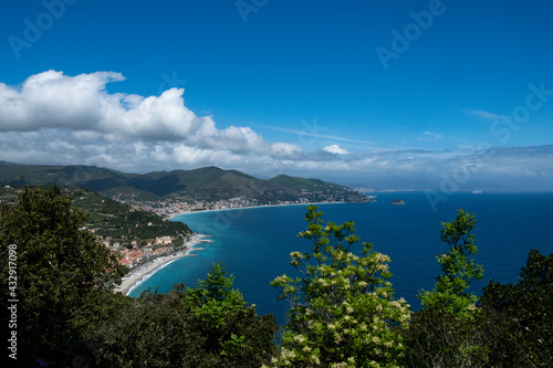 landscape of the urban center of Noli and its stretch of coast, the pride of western Liguria