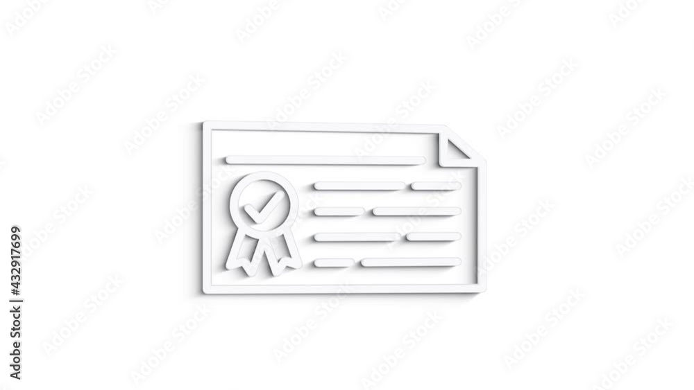 Web 3D shadow icon. Business. Email icon. Outline web icon. Motion graphics.