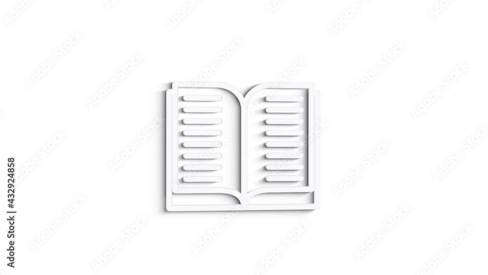 EDUCATION 3D shadow icon design isolated on white background. Go to school. Motion graphic. EDUCATION 3D shadow icon design isolated on white background. Go to school. Motion graphic.