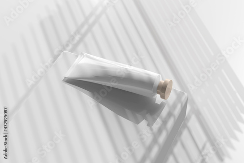 Isolated Cosmetic Cream Tube 3D Rendering photo