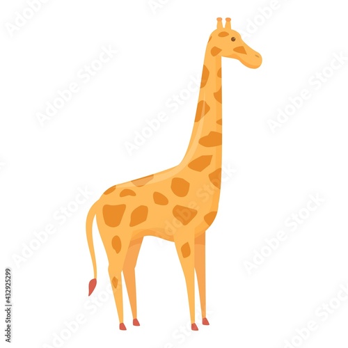 Safari giraffe icon. Cartoon of Safari giraffe vector icon for web design isolated on white background
