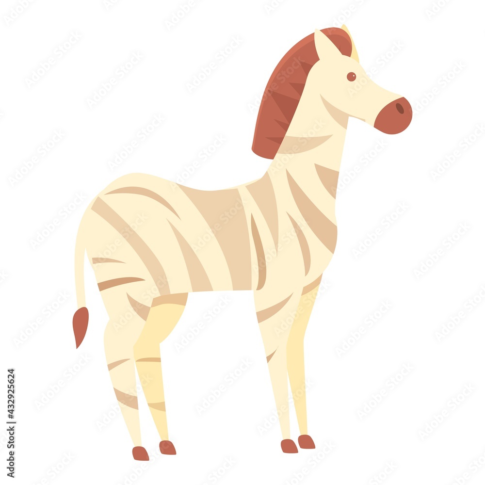 Fototapeta premium Safari zebra icon. Cartoon of Safari zebra vector icon for web design isolated on white background