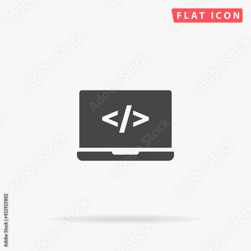 Programming flat vector icon