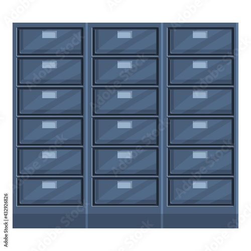 Deposit room box icon. Cartoon of Deposit room box vector icon for web design isolated on white background
