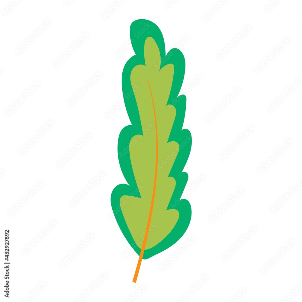 Simple doodle of a plant. Leaf from a tree. Vector illustration isolated on white background. hand-drawn. Simple doodle of a plant. Leaf from a tree. Vector illustration isolated on white background. hand-drawn.