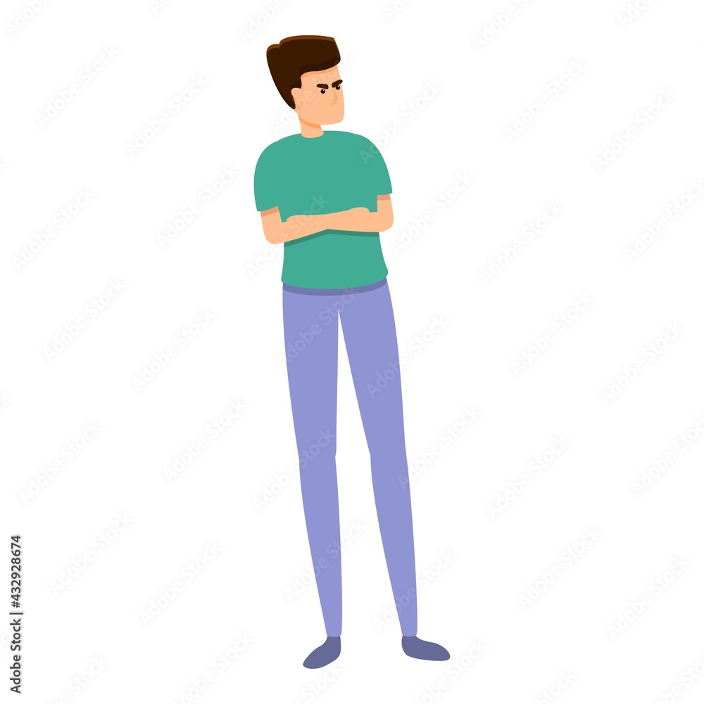 Boy brainstorming icon. Cartoon of Boy brainstorming vector icon for web design isolated on white background Boy brainstorming icon. Cartoon of Boy brainstorming vector icon for web design isolated on white background