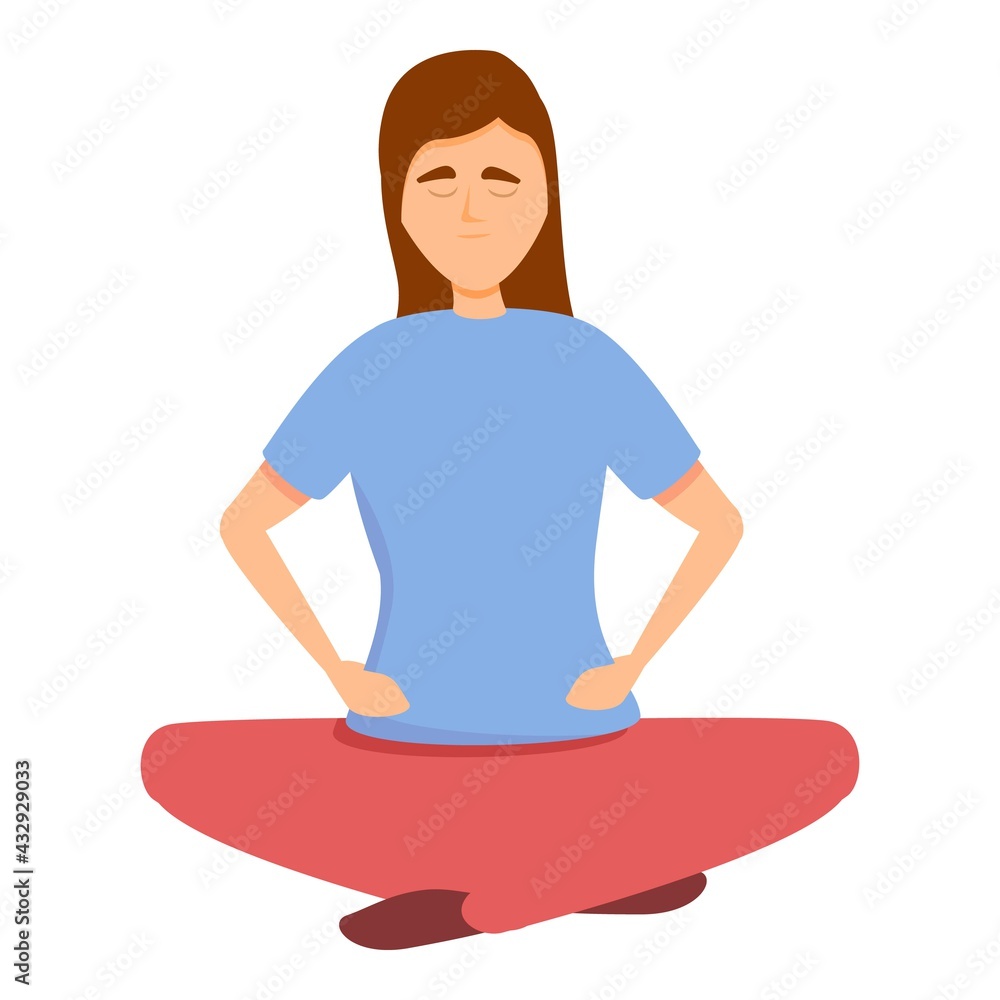 Meditation brainstorming icon. Cartoon of Meditation brainstorming vector icon for web design isolated on white background