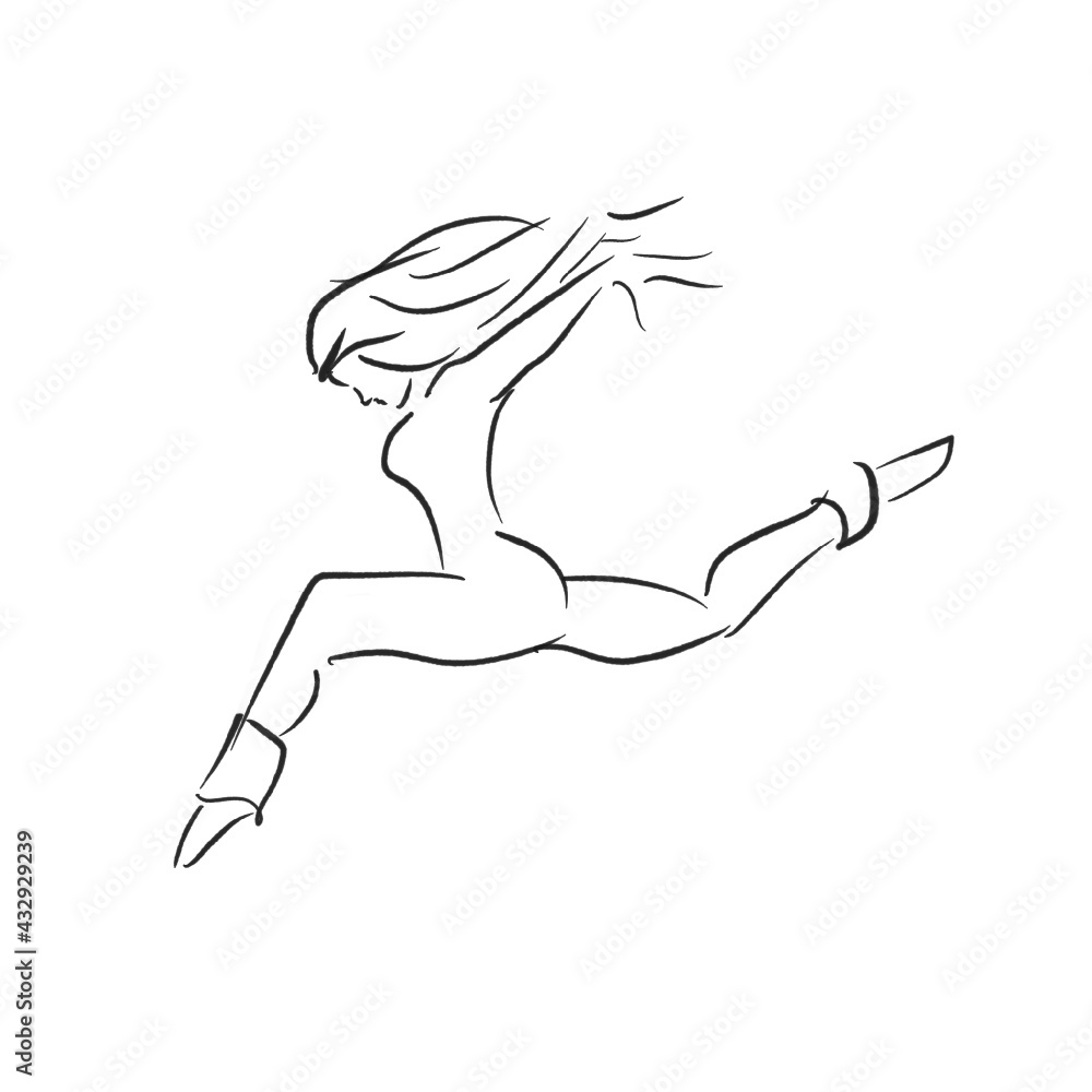 Dancer jumping flight Dancer jumping flight