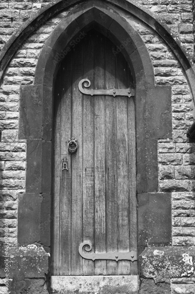 old door in wall