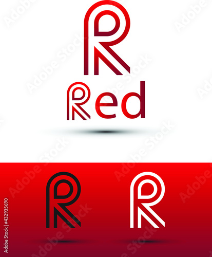 Abstract R letter logo design