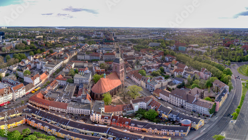 Photography Blick auf die St.-Nikolai-Kirche in Berlin Spandau, Mai 2021