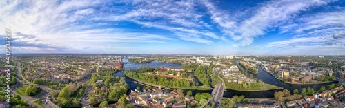 Kleines Panorama von der Havel und der Spandauer Zitadelle, Mai 2021