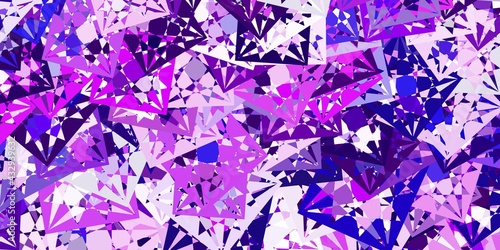 Light Purple vector pattern with polygonal shapes.