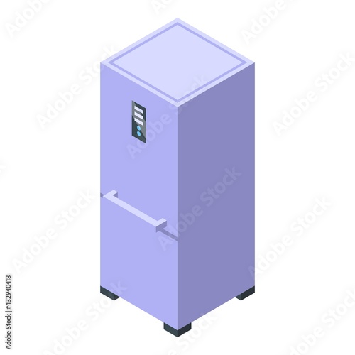 Kitchen modern fridge icon. Isometric of Kitchen modern fridge vector icon for web design isolated on white background