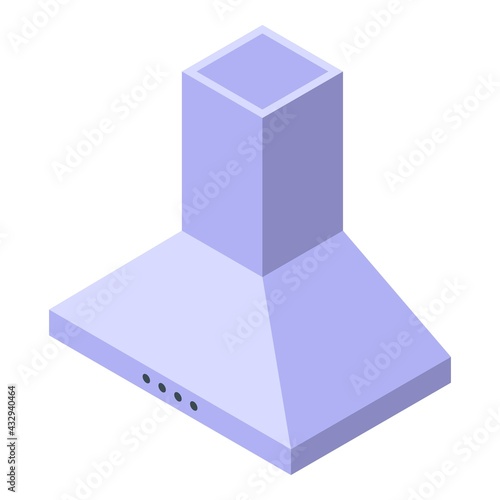 Kitchen hood icon. Isometric of Kitchen hood vector icon for web design isolated on white background