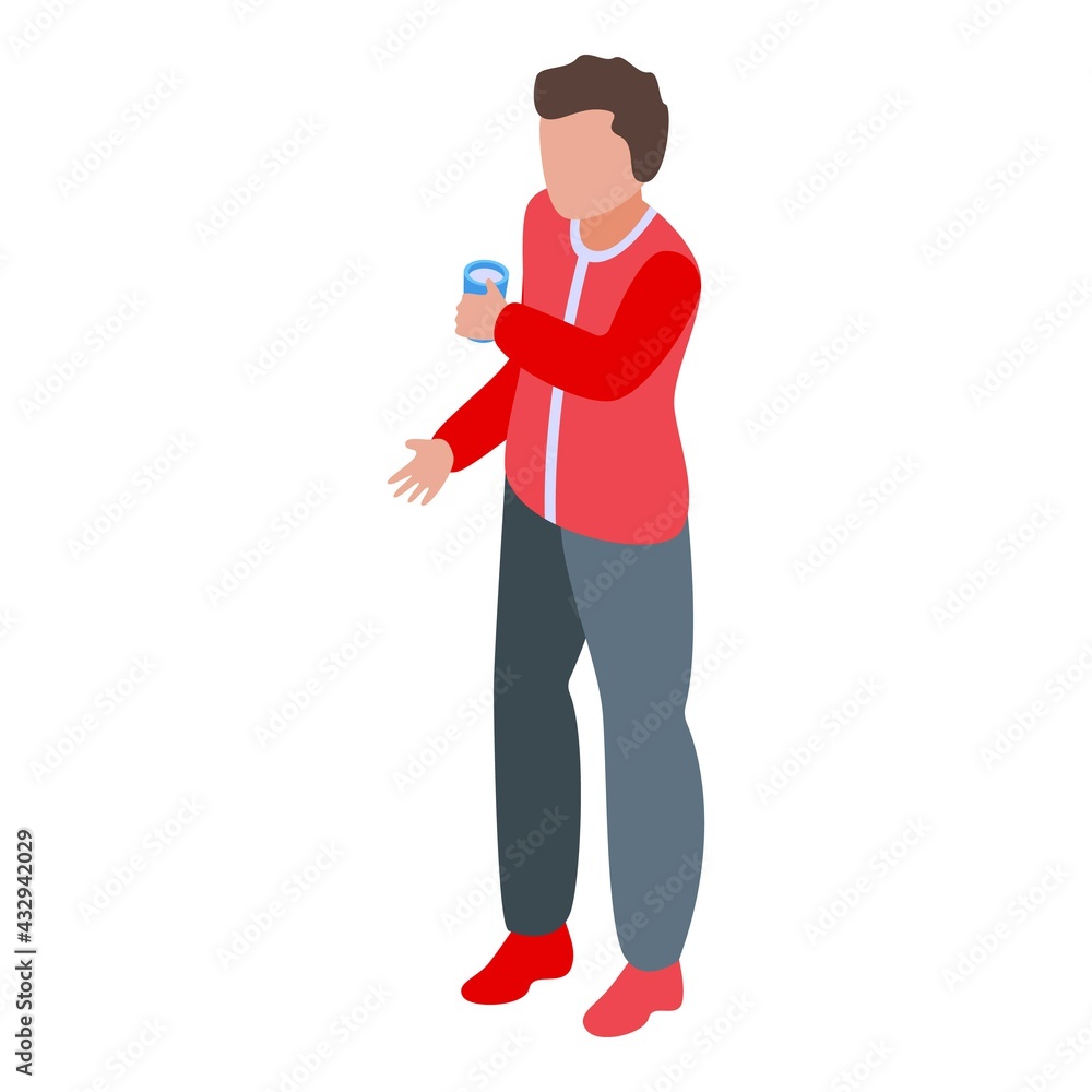 Drink online party icon. Isometric of Drink online party vector icon for web design isolated on white background Drink online party icon. Isometric of Drink online party vector icon for web design isolated on white background