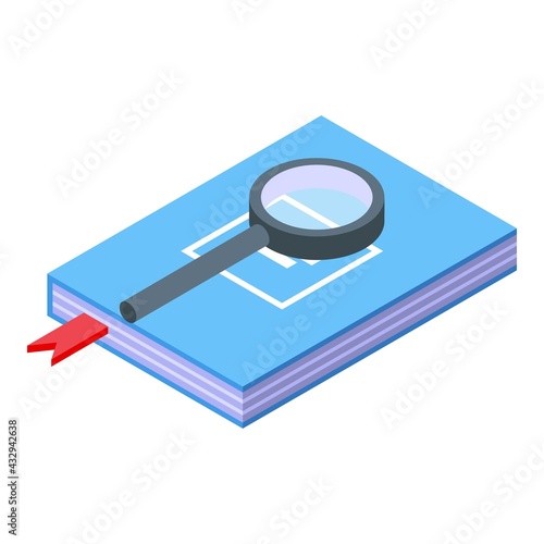 Campus search book icon. Isometric of Campus search book vector icon for web design isolated on white background