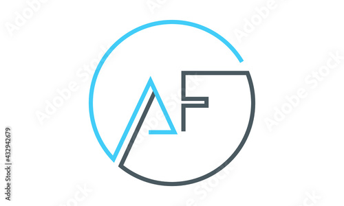 Free Download AF/FA logo, AF/FA letter logo design with light blue, grey and white color, AF/FA Business abstract vector logo monogram template. - GFXLoad