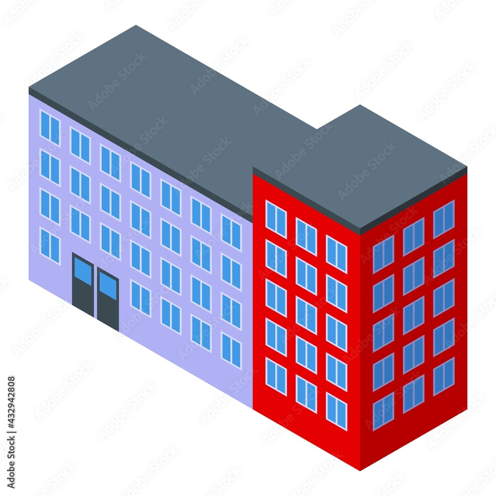 Campus building icon. Isometric of Campus building vector icon for web design isolated on white background