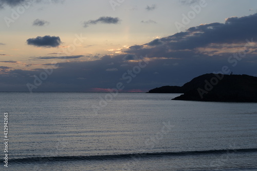 sunset over the sea