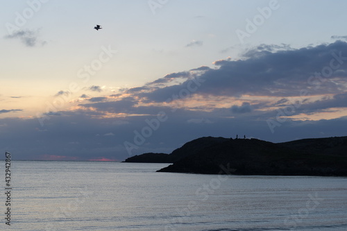 sunset over the sea