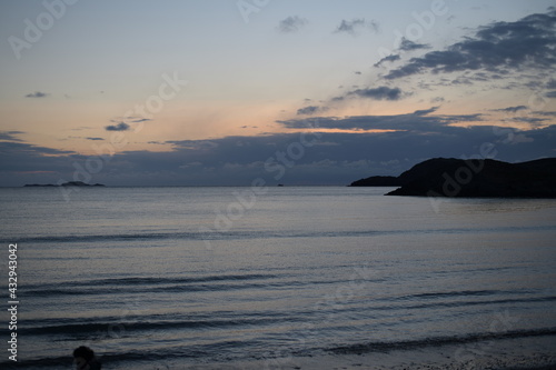 sunset over the sea