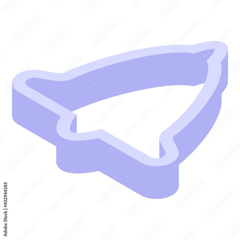 Cookie mold bell icon. Isometric of Cookie mold bell vector icon for web design isolated on white background Cookie mold bell icon. Isometric of Cookie mold bell vector icon for web design isolated on white background