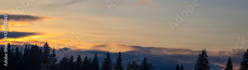 The sky of evenings in the winter mountains © onyx124