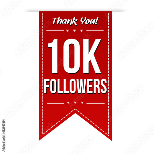 10k followers  social media banner celebration