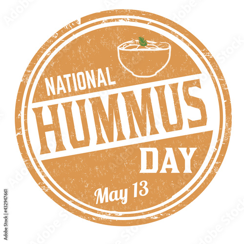 National hummus day grunge rubber stamp