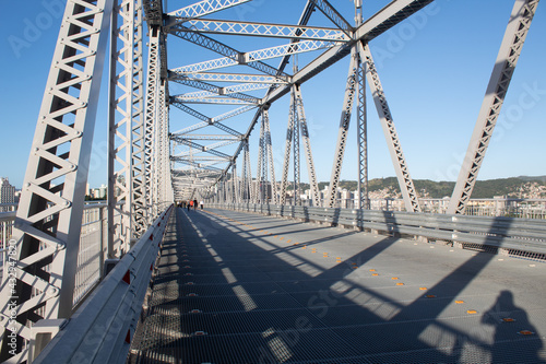 estrutura central da Ponte Hercílio Luz , Santa Catarina, Brasil, florianopolis , Ilha de Florianópolis © Fotos GE
