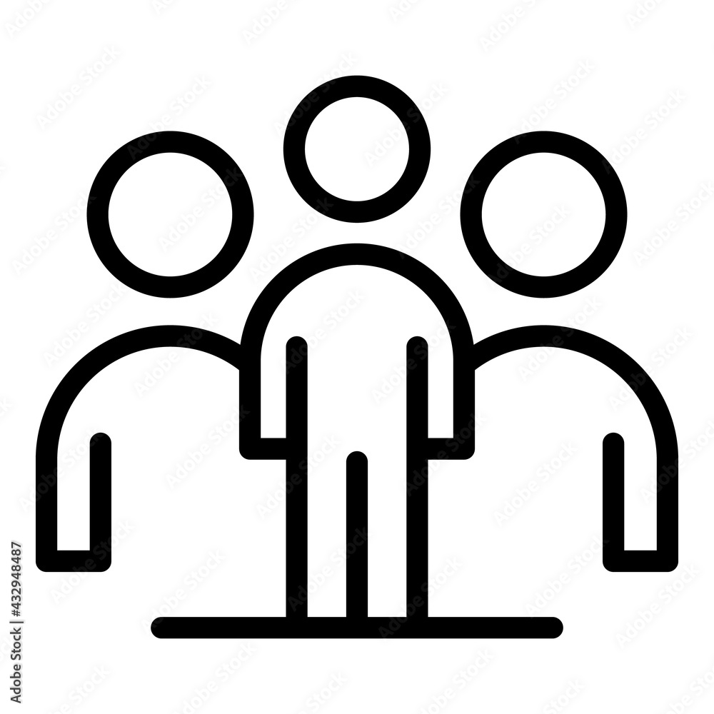 Human resources work group icon. Outline Human resources work group vector icon for web design isolated on white background Human resources work group icon. Outline Human resources work group vector icon for web design isolated on white background