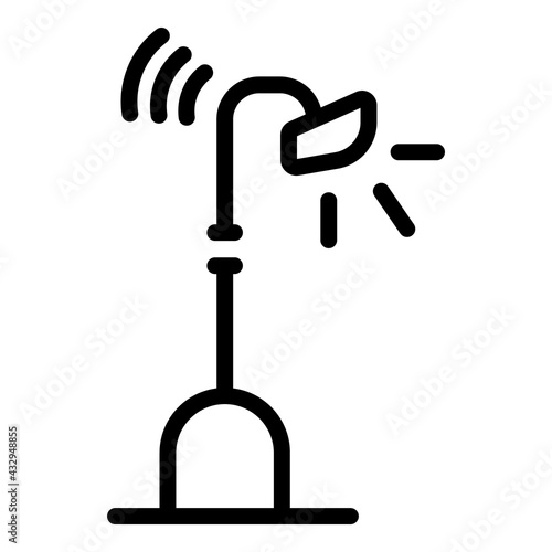 Accessible street light icon. Outline Accessible street light vector icon for web design isolated on white background