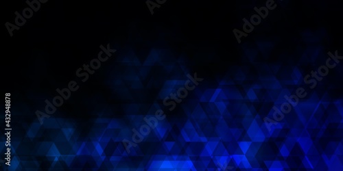 Dark Pink, Blue vector background with lines, triangles.