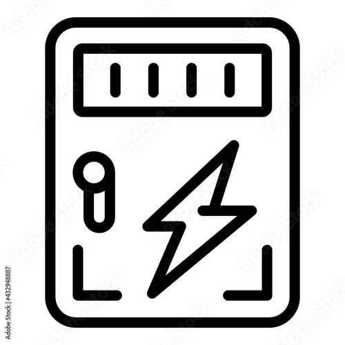Accessible electricity icon. Outline Accessible electricity vector icon for web design isolated on white background