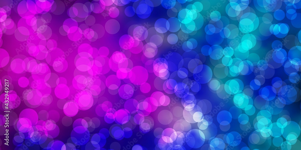 Light Pink, Blue vector layout with circles. Light Pink, Blue vector layout with circles.