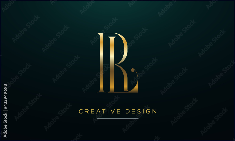 RL or LR Alphabet Letters Abstract icon Logo Vector Stock Vector ...