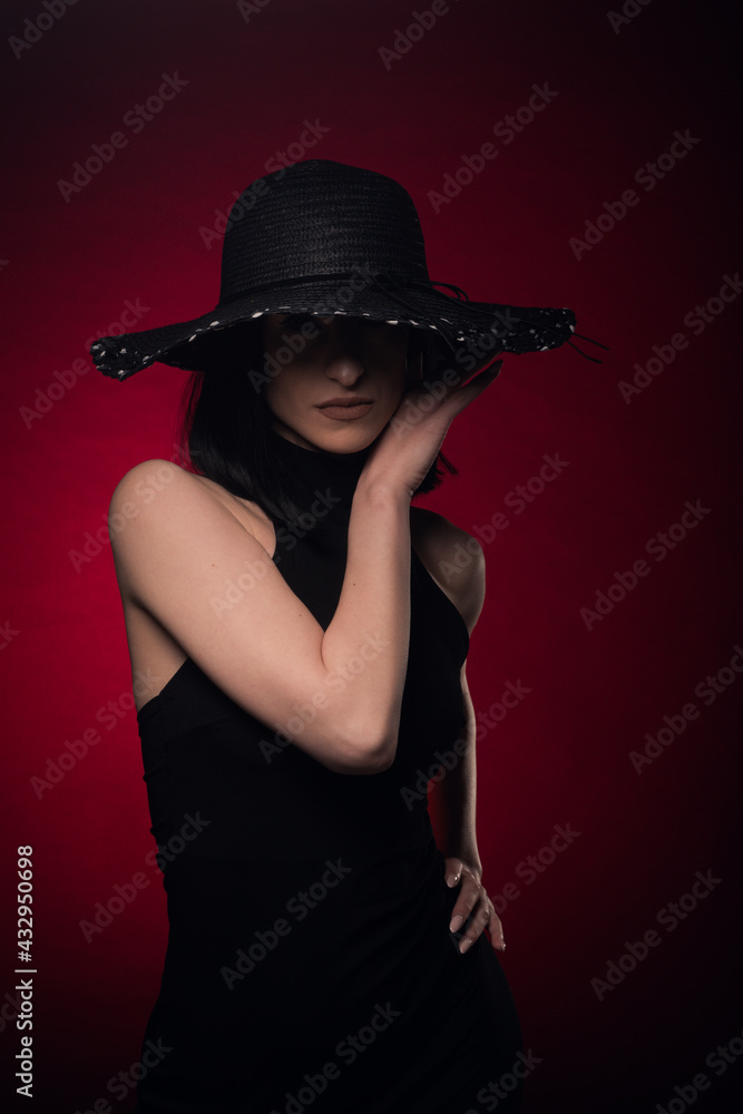 Girl is being seductive and mysterious Girl is being seductive and mysterious